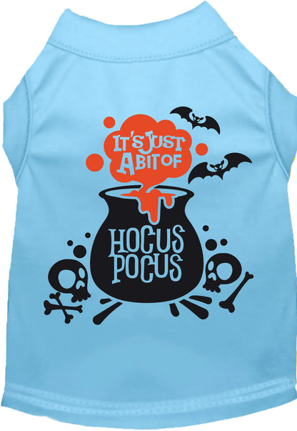 Blue Hocus Pocus pet shirt with cauldron design