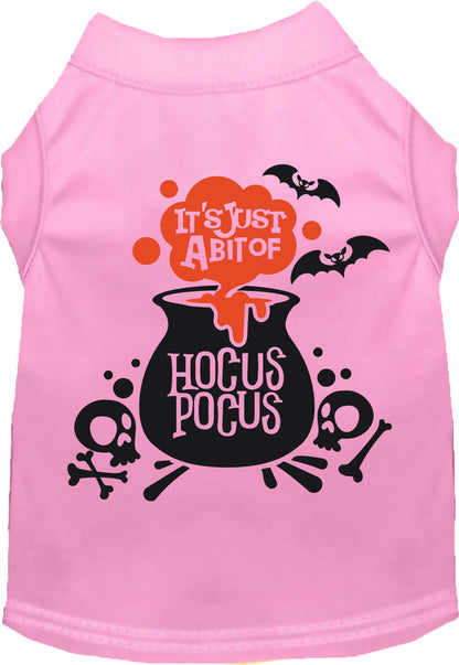 Pink Hocus Pocus pet shirt with cauldron design