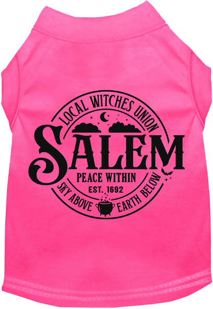 Pink Salem Witches Union pet shirt