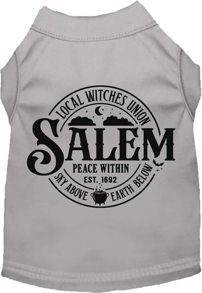 Gray Salem Witches Union pet shirt