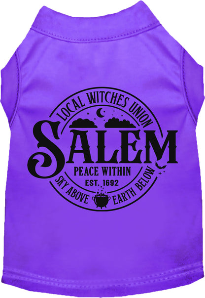 Purple Salem Witches Union pet shirt