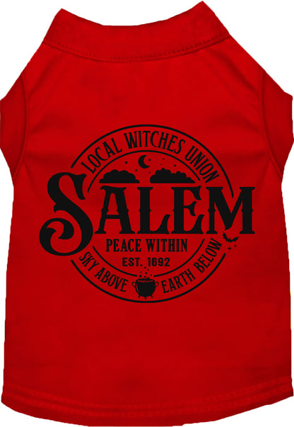 Red Salem Witches Union pet shirt