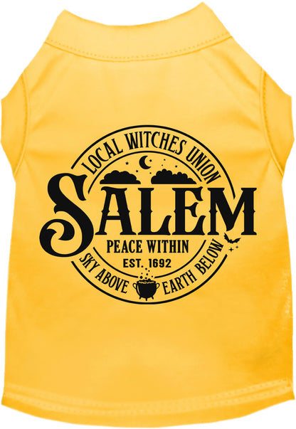 Yellow Salem Witches Union pet shirt