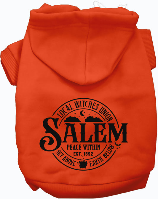 Orange Salem Witches Union pet hoodie