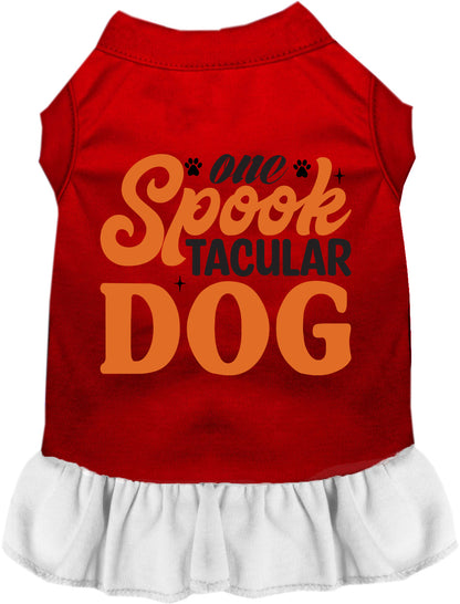 Red and White Spooktacular Dog Pet Dress