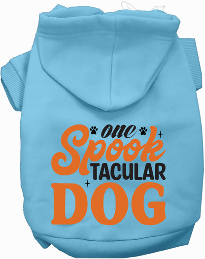 Light Blue Spooktacular Dog Pet Hoodie