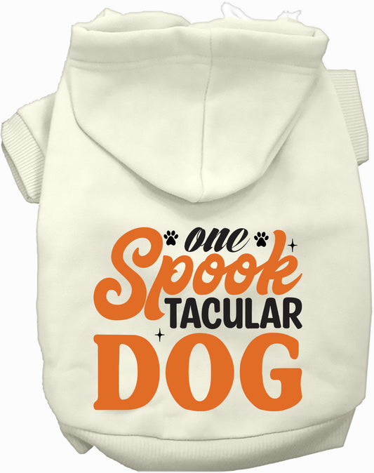 White Spooktacular Dog Pet Hoodie