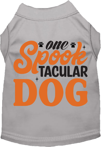 Gray Spooktacular Dog Pet Shirt for Halloween