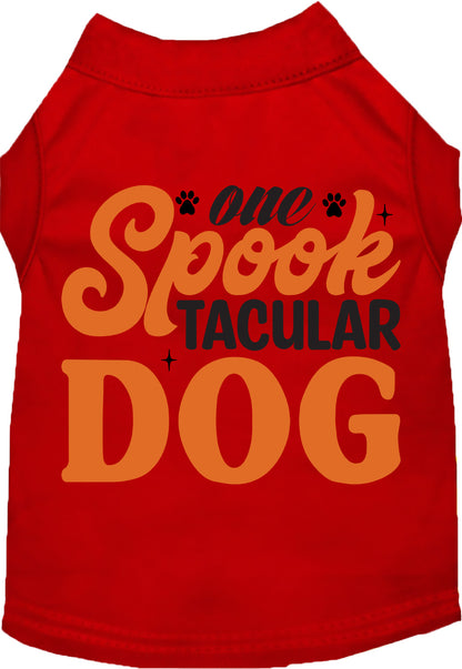 Red Spooktacular Dog Pet Shirt for Halloween