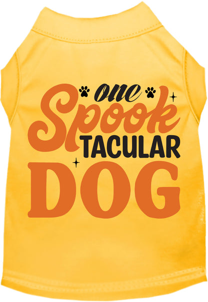 Yellow Spooktacular Dog Pet Shirt for Halloween