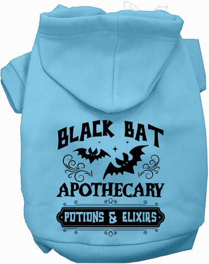 Light blue Potion Bottle Costume Pet Hoodie with bat design