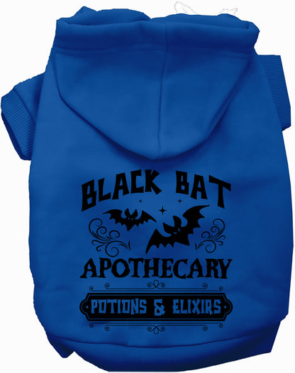 Dark blue Potion Bottle Costume Pet Hoodie with bat design