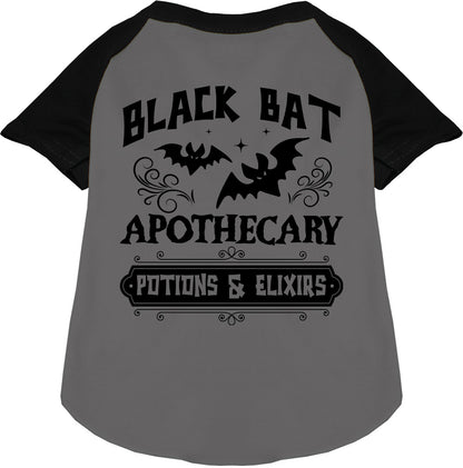 Black sleeve potion bottle pet raglan shirt