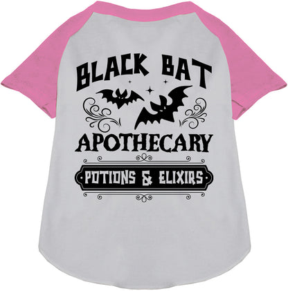 Light pink sleeve potion bottle pet raglan shirt