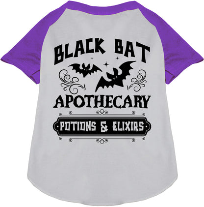 Purple sleeve potion bottle pet raglan shirt