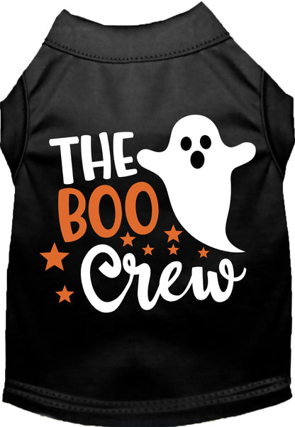 Black Boo Crew pet shirt with ghost design