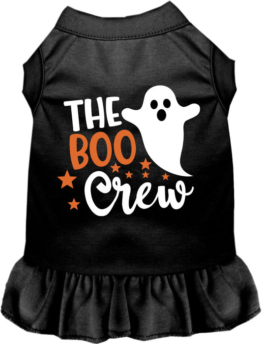 Black Boo Crew pet dress with ghost design