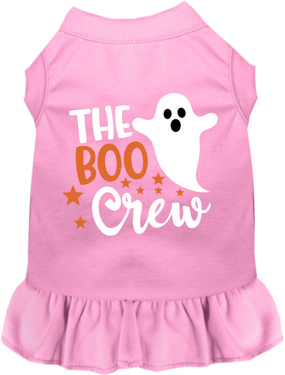 Light pink Boo Crew pet dress with ghost design