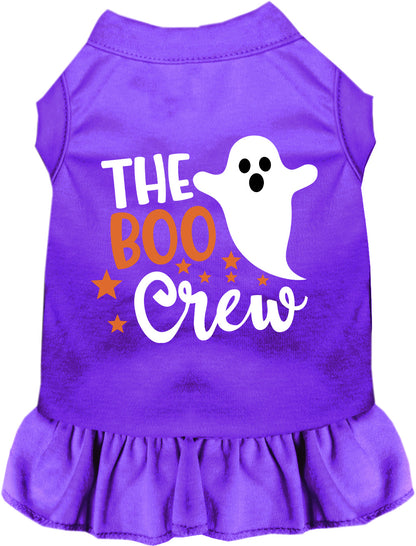 Purple Boo Crew pet dress with ghost design