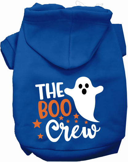 Blue Boo Crew Pet Hoodie with ghost design