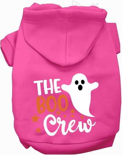 Pink Boo Crew Pet Hoodie with ghost design