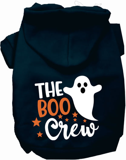 Black Boo Crew Pet Hoodie with ghost design