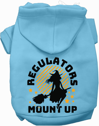 Light blue Regulators Mount Up pet hoodie