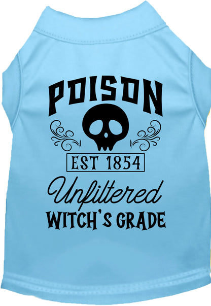 Light blue poison bottle costume pet shirt