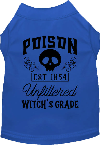 Blue poison bottle costume pet shirt