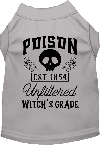 Gray poison bottle costume pet shirt