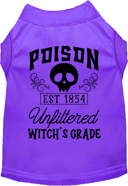 Purple poison bottle costume pet shirt