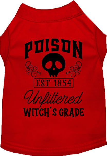 Red poison bottle costume pet shirt