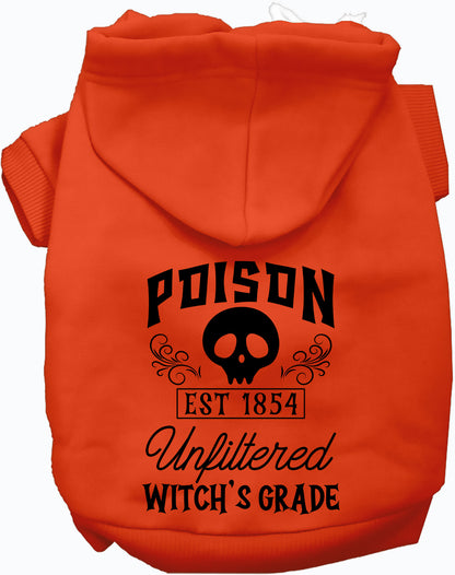 Orange poison bottle costume pet hoodie