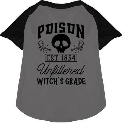 Black Poison Bottle Costume Pet Raglan Shirt