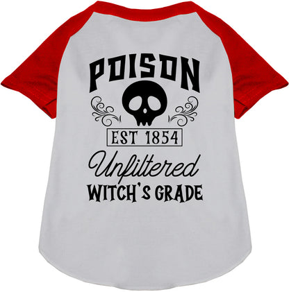 Red Poison Bottle Costume Pet Raglan Shirt