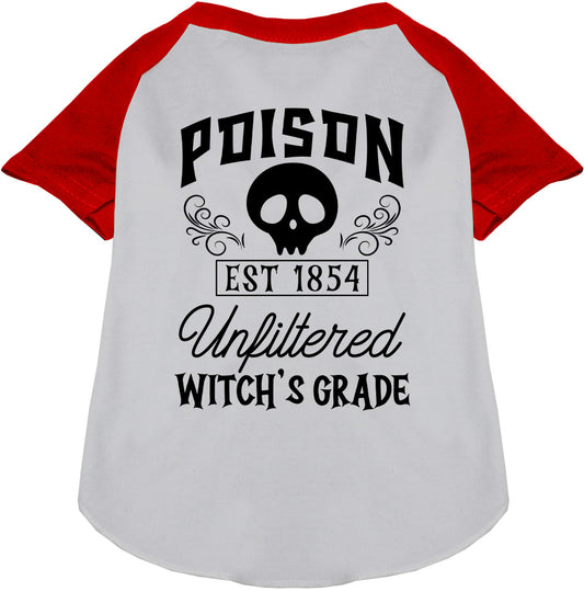 Red Poison Bottle Costume Pet Raglan Shirt