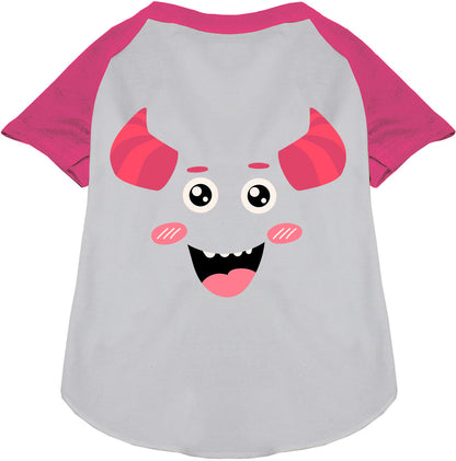 Mischiefmauve Monster Costume Pet Raglan Shirt pink sleeves