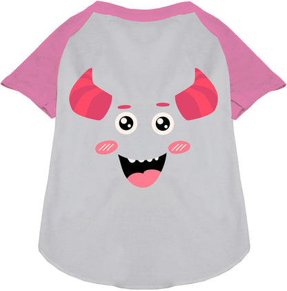 Mischiefmauve Monster Costume Pet Raglan Shirt pink sleeves