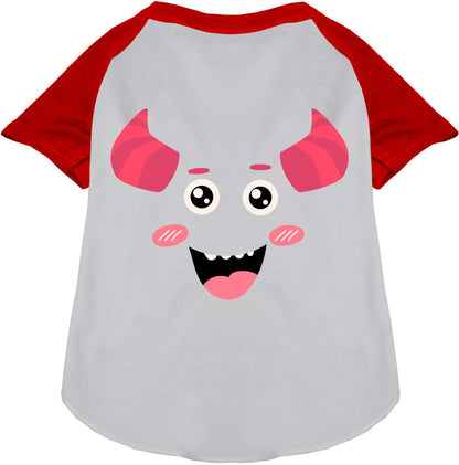 Mischiefmauve Monster Costume Pet Raglan Shirt red sleeves