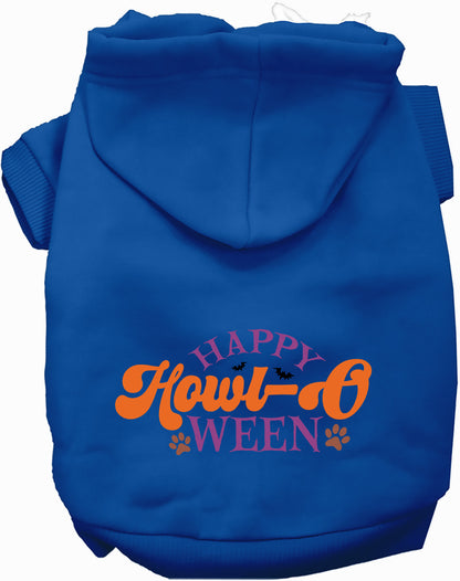 Royal Blue Happy Howl-Oween Pet Hoodie