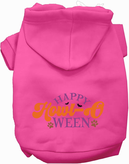 Pink Happy Howl-Oween Pet Hoodie