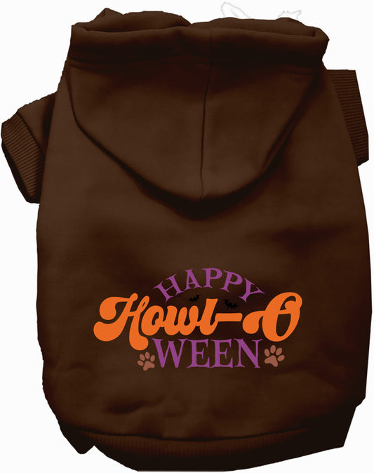 Brown Happy Howl-Oween Pet Hoodie