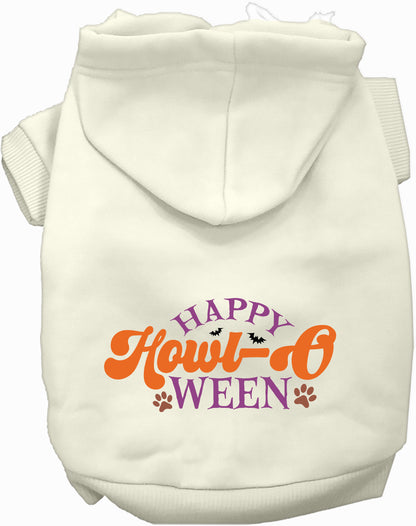 White Happy Howl-Oween Pet Hoodie