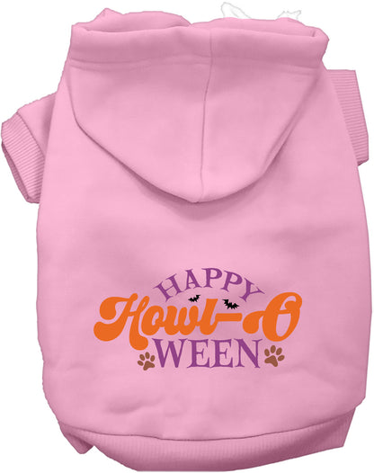 Light Pink Happy Howl-Oween Pet Hoodie