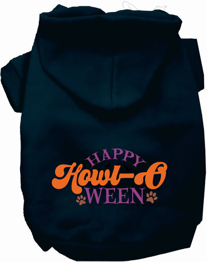 Navy Happy Howl-Oween Pet Hoodie