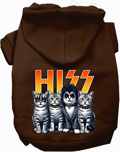 Brown Hiss Kitties Pet Hoodie with cat design