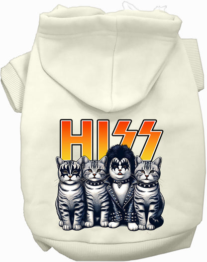 White Hiss Kitties Pet Hoodie with cat design