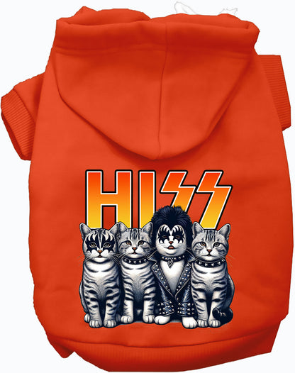 Orange Hiss Kitties Pet Hoodie with cat design