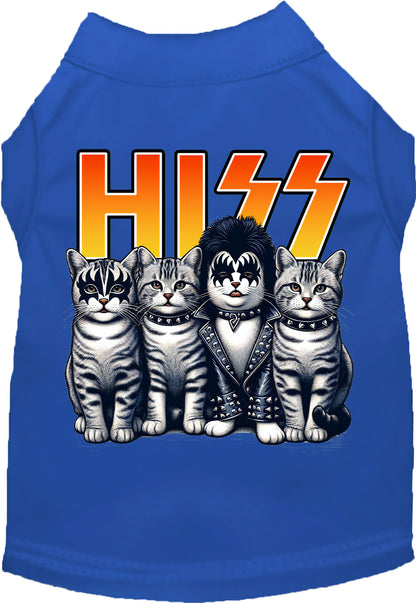 Blue Hiss Kitties pet shirt with cat design