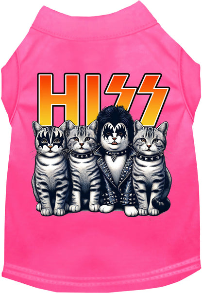 Pink Hiss Kitties pet shirt with cat design